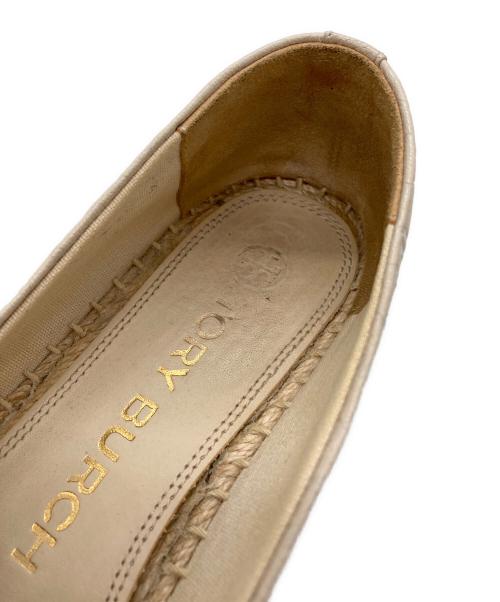 TORY BURCH（トリーバーチ）TORY BURCH (トリーバーチ) モノグラムエスパドリーユ アイボリー サイズ:6の古着・服飾アイテム