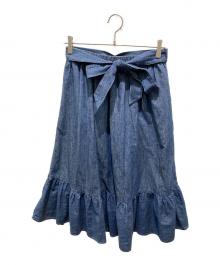 Kate Spade（ケイトスペード）の古着「デニム ミディ スカート」｜インディゴ