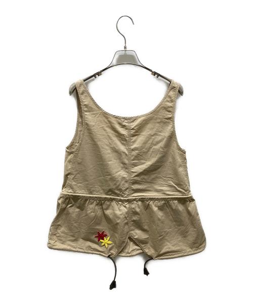 DSQUARED2（ディースクエアード）DSQUARED2 (ディースクエアード) ワンポイント花柄ベスト ベージュ サイズ:42の古着・服飾アイテム