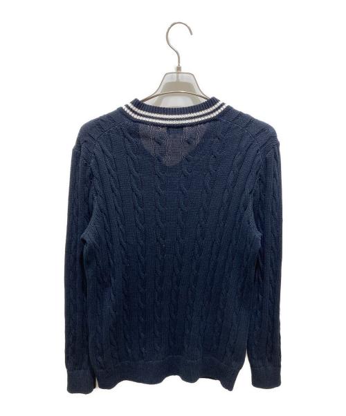 Kamakura Shirts（カマクラシャツ）Kamakura Shirts (カマクラシャツ) ケーブルニット ネイビー サイズ:48の古着・服飾アイテム