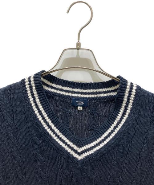 Kamakura Shirts（カマクラシャツ）Kamakura Shirts (カマクラシャツ) ケーブルニット ネイビー サイズ:48の古着・服飾アイテム