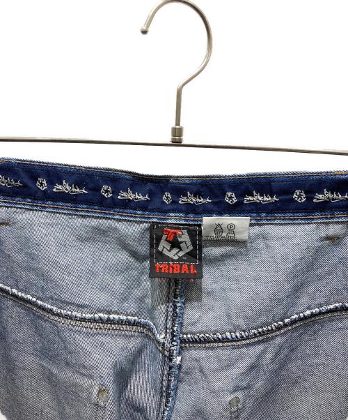 TRIBAL STREET WEAR（トライバル）TRIBAL STREET WEAR (トライバル) バギーペインターデニムパンツ インディゴ サイズ:38の古着・服飾アイテム