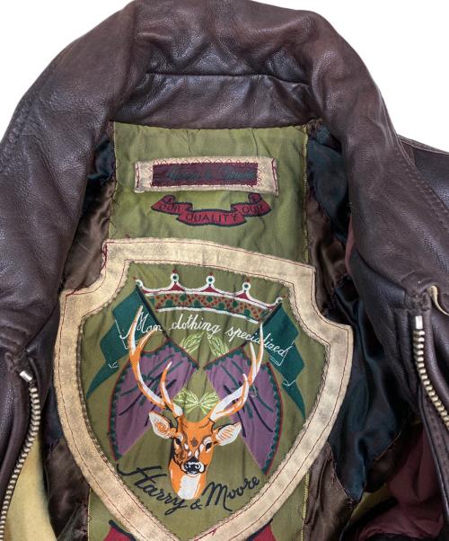 HARRY&MOORE（ハリー＆ムーア）HARRY&MOORE (ハリー＆ムーア) レザージャケット ブラウン サイズ:48の古着・服飾アイテム