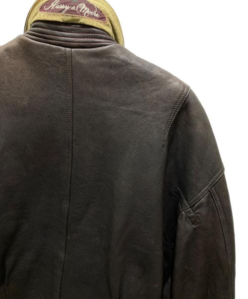 HARRY&MOORE（ハリー＆ムーア）HARRY&MOORE (ハリー＆ムーア) レザージャケット ブラウン サイズ:48の古着・服飾アイテム