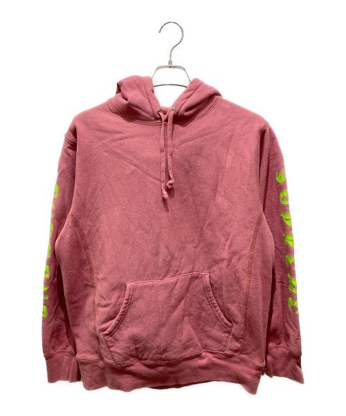 SUPREME（シュプリーム）Supreme (シュプリーム) Gradient sleeve hooded sweatshirt ピンク サイズ:Mの古着・服飾アイテム