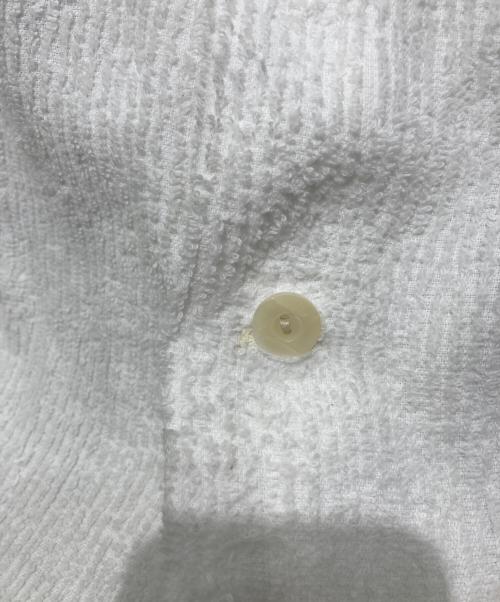 The Blurred CLOTHING（ブラードクロージング）The Blurred CLOTHING (ブラードクロージング) パイル地シャツ ホワイト サイズ:16の古着・服飾アイテム