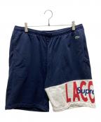 SUPREME×LACOSTEシュプリーム×ラコステ）の古着「Lacoste Logo Panel Sweat Short」｜ネイビー