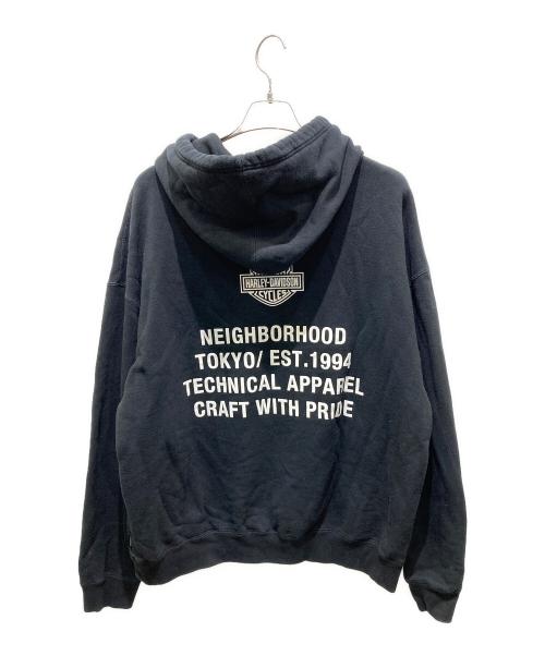 NEIGHBORHOOD（ネイバーフッド）NEIGHBORHOOD (ネイバーフッド) HARLEY-DAVIDSON (ハーレーダビッドソン) H-D . HOODED LS . COパーカー ブラック サイズ:Lの古着・服飾アイテム
