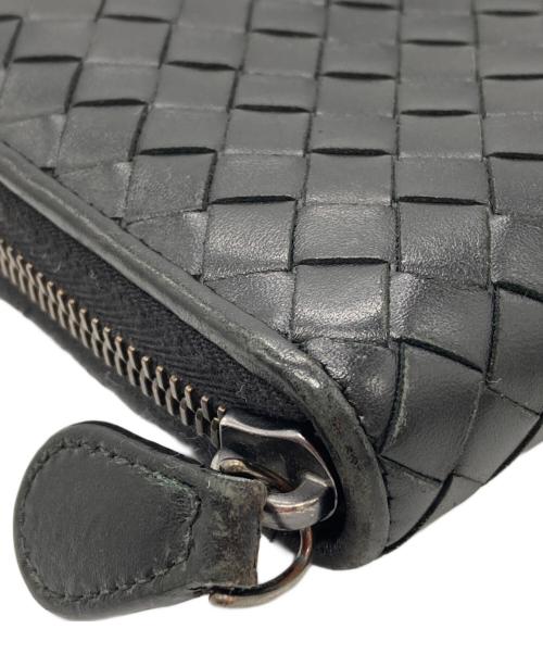 BOTTEGA VENETA（ボッテガベネタ）BOTTEGA VENETA (ボッテガベネタ) イントレチャート長財布 ブラックの古着・服飾アイテム