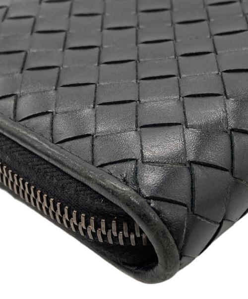 BOTTEGA VENETA（ボッテガベネタ）BOTTEGA VENETA (ボッテガベネタ) イントレチャート長財布 ブラックの古着・服飾アイテム