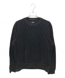 FENDI（フェンディ）の古着「ズッカ柄 FFロゴ 長袖スウェット」｜ブラック