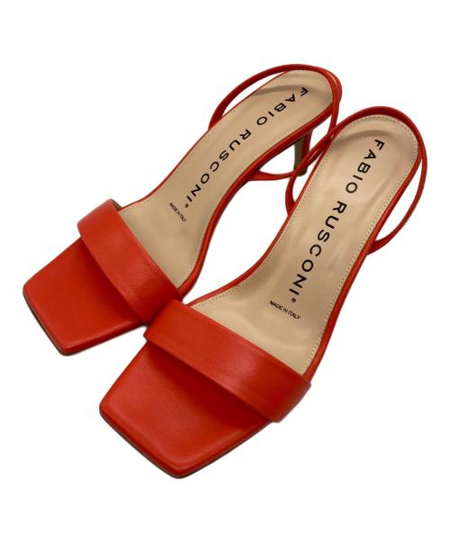 FABIO RUSCONI（ファビオルスコーニ）FABIO RUSCONI (ファビオルスコーニ) ヒールサンダル オレンジ サイズ:38の古着・服飾アイテム