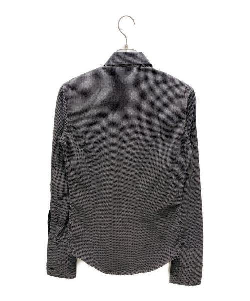 Yves Saint Laurent（イヴサンローラン）Yves Saint Laurent (イヴサンローラン) ドットダブルカフスシャツ ブラック サイズ:記載無しの為実寸参照の古着・服飾アイテム