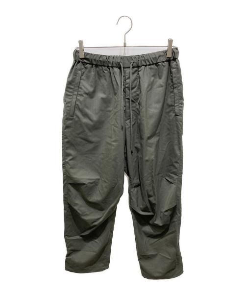 MARKAWARE（マーカウェア）MARKAWARE (マーカウェア) 2/80 ORGANIC WOOL TYPEWRITER EASY ARMY TROUSERS グリーン サイズ:Mの古着・服飾アイテム