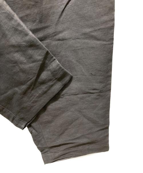 ATON（エイトン）ATON (エイトン) COTTON HEMP SATIN BAKER PANTS グレー サイズ:6の古着・服飾アイテム