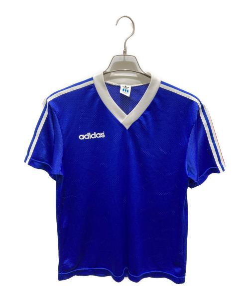 adidas（アディダス）adidas (アディダス) ゲームシャツ ブルー サイズ:Lの古着・服飾アイテム