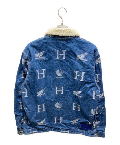 HELLRAZOR（ヘルレイザー）HELLRAZOR (ヘルレイザー) HONDA (ホンダ) BEAMS T (ビームス ティー) Boa Denim Jacket　ボアデニムジャケット インディゴ サイズ:Lの古着・服飾アイテム