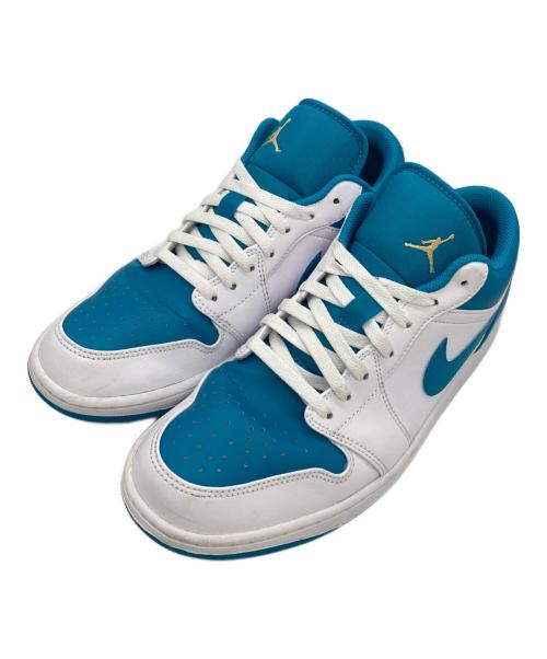 NIKE（ナイキ）NIKE (ナイキ) AIR JORDAN 1 LOW CELESTIAL GOLD-AQUATONE ブルー サイズ:28の古着・服飾アイテム