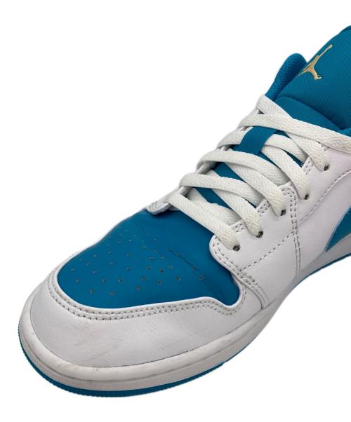 NIKE（ナイキ）NIKE (ナイキ) AIR JORDAN 1 LOW CELESTIAL GOLD-AQUATONE ブルー サイズ:28の古着・服飾アイテム