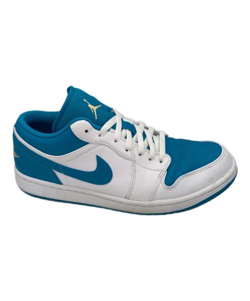 NIKE（ナイキ）NIKE (ナイキ) AIR JORDAN 1 LOW CELESTIAL GOLD-AQUATONE ブルー サイズ:28の古着・服飾アイテム
