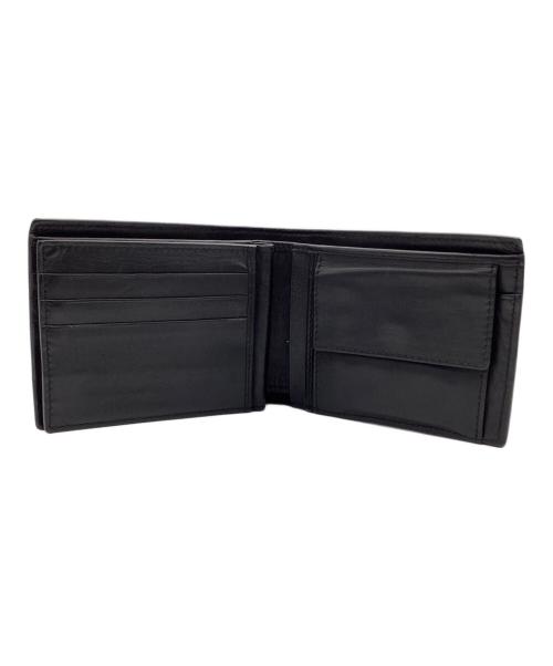 BOTTEGA VENETA（ボッテガベネタ）BOTTEGA VENETA (ボッテガベネタ) イントレチャート2つ折り財布 ブラックの古着・服飾アイテム