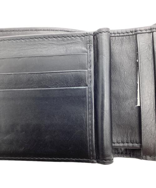 BOTTEGA VENETA（ボッテガベネタ）BOTTEGA VENETA (ボッテガベネタ) イントレチャート2つ折り財布 ブラックの古着・服飾アイテム