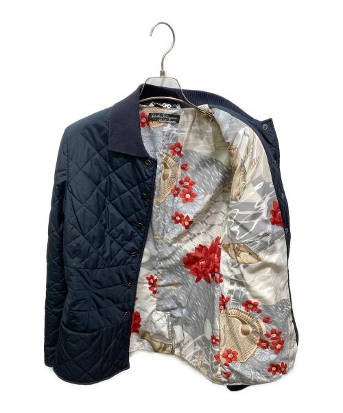 Salvatore Ferragamo（サルヴァトーレ フェラガモ）Salvatore Ferragamo (サルヴァトーレ フェラガモ) キルティングジャケット ネイビー サイズ:記載無しの為実寸参照の古着・服飾アイテム