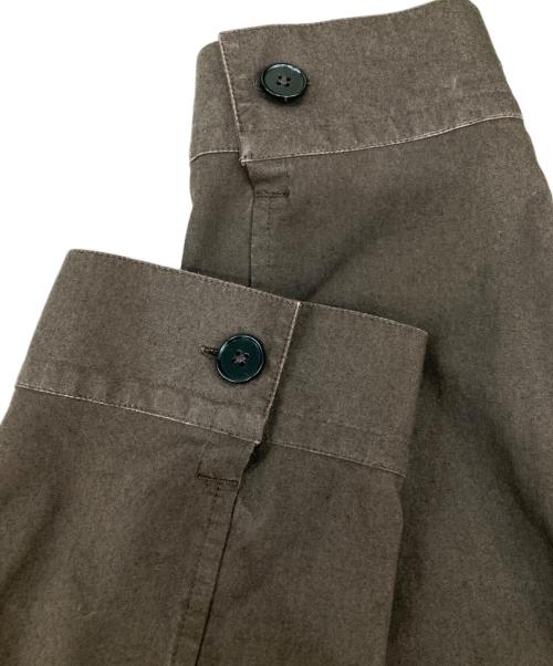 JIL SANDER+（ジルサンダープラス）JIL SANDER+ (ジルサンダープラス) バンドカラーシャツ ブラウン サイズ:34の古着・服飾アイテム