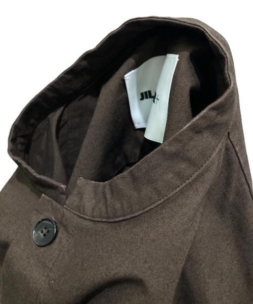 JIL SANDER+（ジルサンダープラス）JIL SANDER+ (ジルサンダープラス) バンドカラーシャツ ブラウン サイズ:34の古着・服飾アイテム