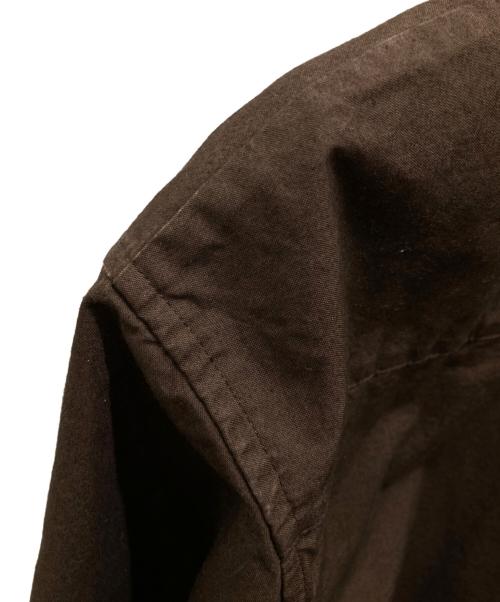 JIL SANDER+（ジルサンダープラス）JIL SANDER+ (ジルサンダープラス) バンドカラーシャツ ブラウン サイズ:34の古着・服飾アイテム