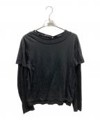 NVRFRGTネヴァーフォーゲット）の古着「DOUBLE LAYERD LONG SLEEVE TSHIRT」｜ブラック