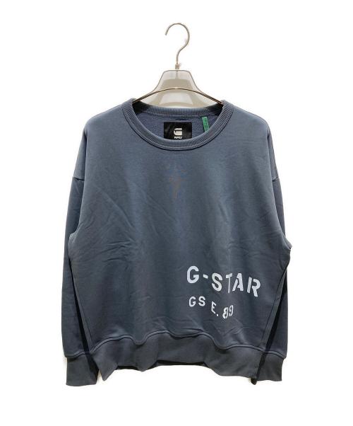 G-STAR RAW（ジースターロゥ）G-STAR RAW (ジースターロゥ) Multi Graphic Oversized Sweater グレー サイズ:Ｌの古着・服飾アイテム