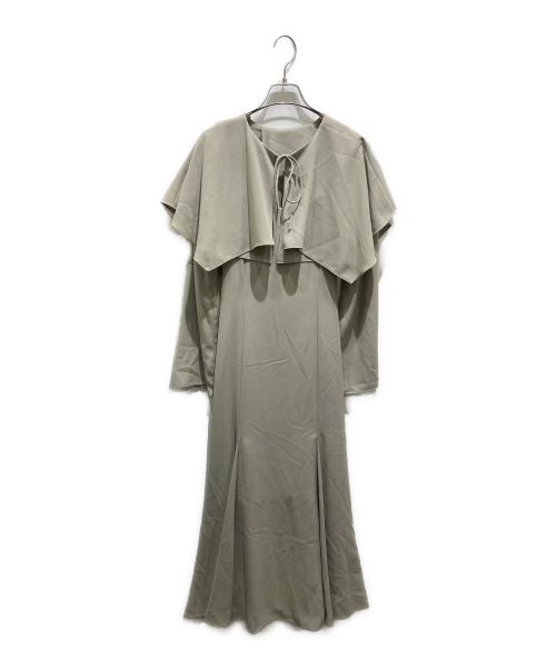 ANDRESD（アンドレスド）ANDRESD (アンドレスド) one tone cape dress ベージュ サイズ:Lの古着・服飾アイテム