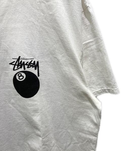 stussy（ステューシー）stussy (ステューシー) 8 BALL TEE ホワイト サイズ:Ｌの古着・服飾アイテム