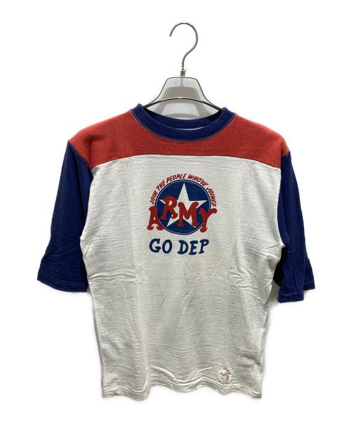 WAREHOUSE（ウエアハウス）WAREHOUSE (ウエアハウス) フットボールTシャツ ホワイト サイズ:38の古着・服飾アイテム