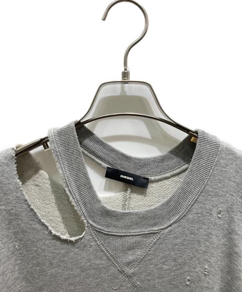 DIESEL（ディーゼル）DIESEL (ディーゼル) オフショルダースウェット ライトグレー サイズ:XXSの古着・服飾アイテム