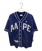 Aape BY A BATHING APEエーエイプ バイ アベイシングエイプ）の古着「ゲームシャツ」｜ネイビー