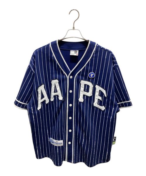 Aape BY A BATHING APE（エーエイプ バイ アベイシングエイプ）Aape BY A BATHING APE (エーエイプ バイ アベイシングエイプ) ゲームシャツ ネイビー サイズ:Ｌの古着・服飾アイテム