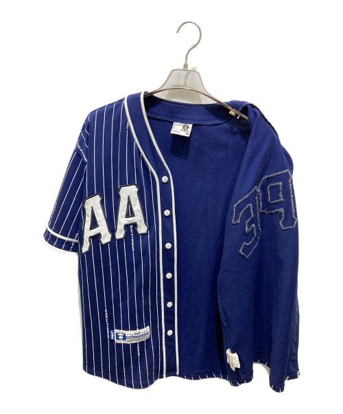 Aape BY A BATHING APE（エーエイプ バイ アベイシングエイプ）Aape BY A BATHING APE (エーエイプ バイ アベイシングエイプ) ゲームシャツ ネイビー サイズ:Ｌの古着・服飾アイテム