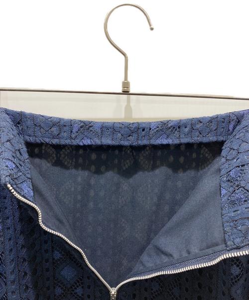 Mila Owen（ミラオーウェン）Mila Owen (ミラオーウェン) 短丈レースSETUPTOP ネイビー サイズ:Fの古着・服飾アイテム