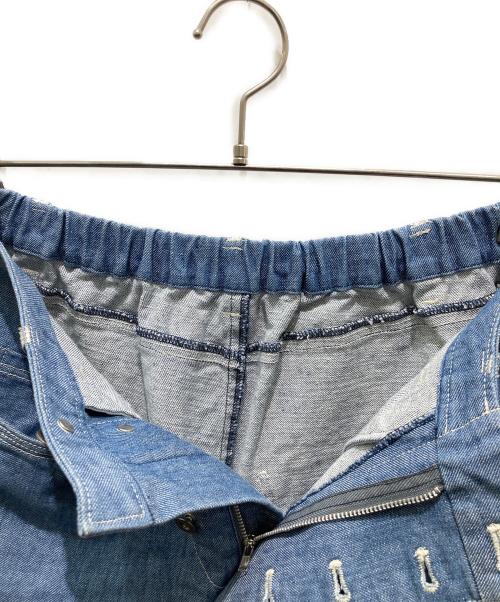 i+mu（イム）i+mu (イム) ワイドデニムパンツ インディゴ サイズ:40の古着・服飾アイテム