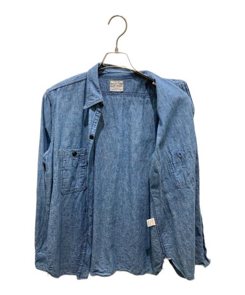 BIG YANK（ビッグヤンク）BIG YANK (ビッグヤンク) WAREHOUSE (ウエアハウス) シャンブレーシャツ ブルー サイズ:15の古着・服飾アイテム
