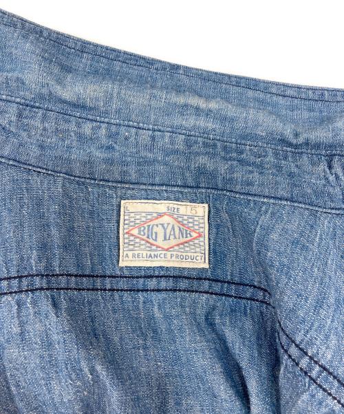 BIG YANK（ビッグヤンク）BIG YANK (ビッグヤンク) WAREHOUSE (ウエアハウス) シャンブレーシャツ ブルー サイズ:15の古着・服飾アイテム