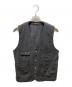 DAPPER'S（ダッパーズ）の古着「ボタンベスト」｜ブラック