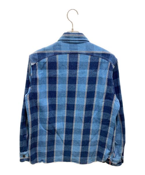 SUGAR CANE（シュガーケーン）SUGAR CANE (シュガーケーン) インディゴフランネルチェックシャツ ブルー サイズ:Mの古着・服飾アイテム