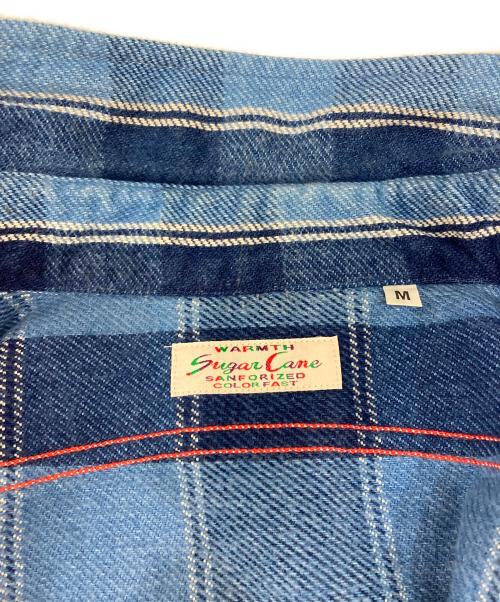 SUGAR CANE（シュガーケーン）SUGAR CANE (シュガーケーン) インディゴフランネルチェックシャツ ブルー サイズ:Mの古着・服飾アイテム