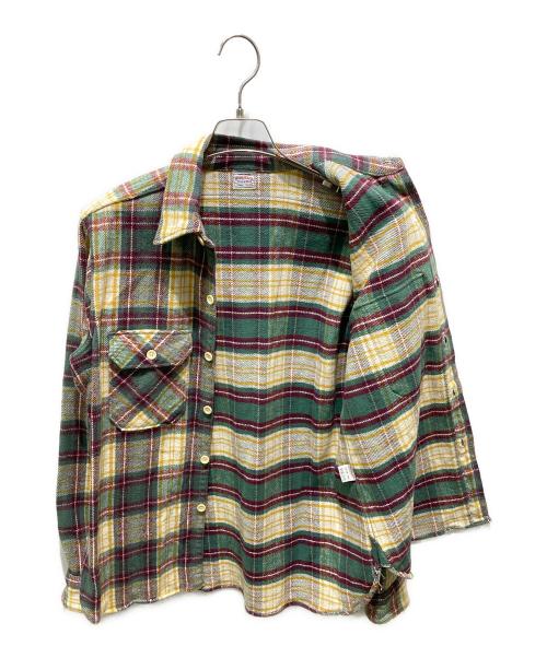 WAREHOUSE（ウエアハウス）WAREHOUSE (ウエアハウス) ネルシャツ グリーン サイズ:16 -161/2の古着・服飾アイテム