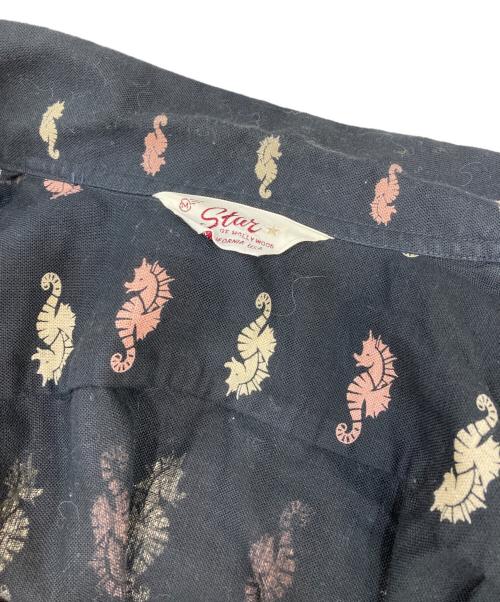 Star OF HOLLYWOOD（スターオブハリウッド）Star OF HOLLYWOOD (スターオブハリウッド) オープンカラーシャツ ブラック サイズ:Mの古着・服飾アイテム