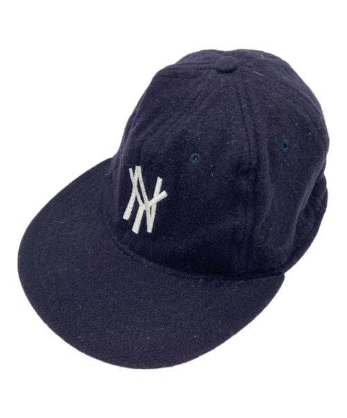 WAREHOUSE（ウエアハウス）WAREHOUSE (ウエアハウス) EBBETS FIELD FLANNELS (エベッツフィールドフランネルズ) キャップ ネイビーの古着・服飾アイテム