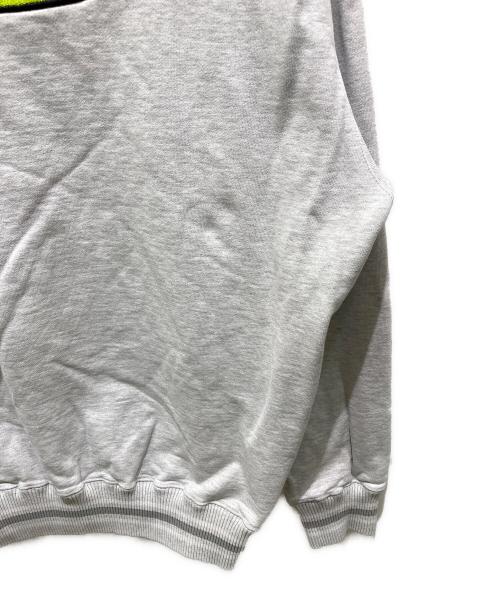 X-LARGE（エクストララージ）X-LARGE (エクストララージ) STRIPED RIB CREWNECK SWEAT グレー サイズ:Lの古着・服飾アイテム